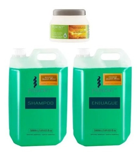 Kit Shampoo Y Acondicionador Super Acido Primont X 5000ml