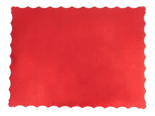 Cake Board Vermelho Para Bolo Retangular 20x33 Com 50 Un.