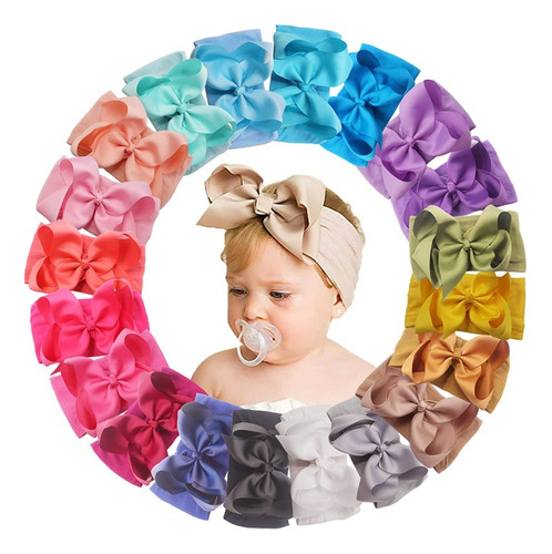 Cintillos Con Lazos Grandes Para Bebés Niñas