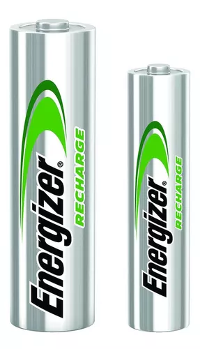 Energizer Pilas AAA recargables y cargador de batería recargable AA y AAA  con 4 pilas recargables AA NiMH, 12 unidades