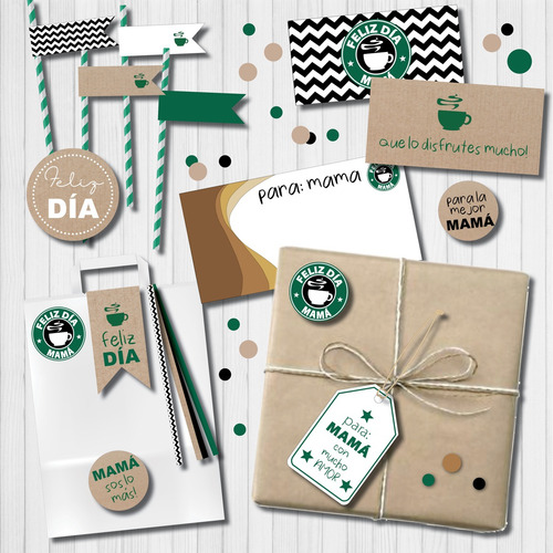 Kit Imprimible Desayuno Dia De La Madre Mama Cafe Cuponera
