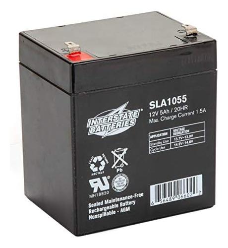 Interstate Baterías 12 V 5 Ah (sla1055) - Batería De Repuest