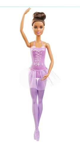 Barbie Cabello Castaño Bailarina De Ballet Morada Mattel