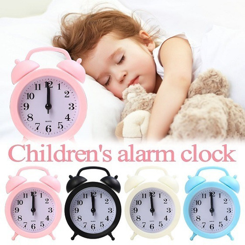 Reloj Despertador Con Luz Alarma Sonido Campana  Colores 