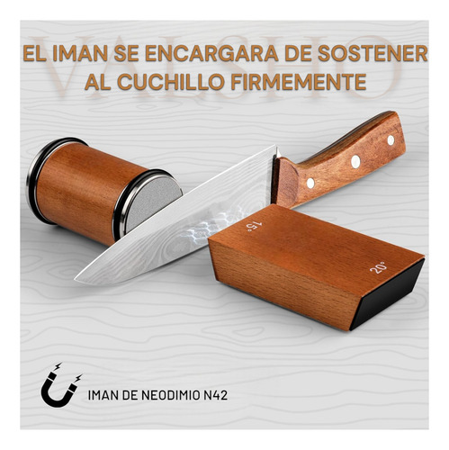 Afilador De Cuchillos Profesional De Diamante Marrón Oscuro