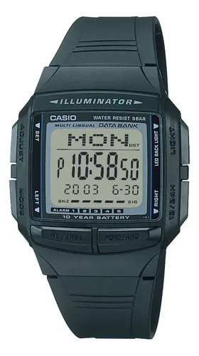 Reloj Casio DBC-32D-1A DataBank Calculadora – Relojería Valencia Perú