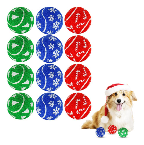 Pelotas De Navidad Para Perros Insum, Pelota De Tenis De 2,5