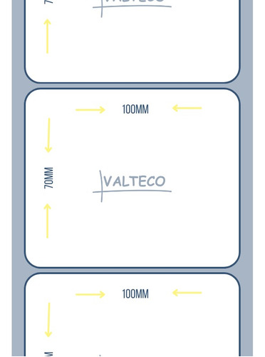 2 Rollos Etiquetas Blancas Térmica Directa 70x100mm 800 Unid