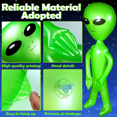 Pack De Aliens De Colores Inflables Para Fiesta De Halloween