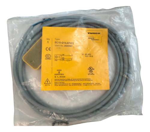 Turck Bc10-q14-ap4x2 Sensor Capacitivo