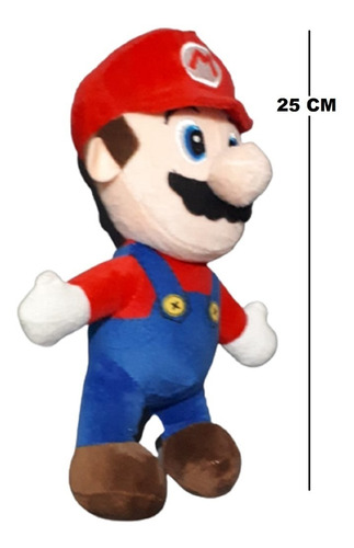 Imagen 4 de 6 de Muñeco Peluche Super Mario Bross 25 Cm Soft