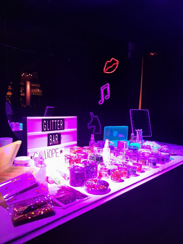 Stand Glitter Bar Fiestas Makeup Stand Neon