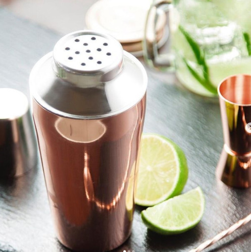 Imagem 3 de 6 de Coqueteleira Inox Bronze Caipirinha Bartender Bar 750ml