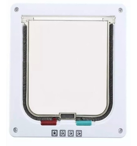 Porta Portinha Pet Gato Ou Cão Branca Tam G 23,4cm X 25cm Cor Branco