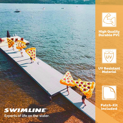 Rebanada De Pizza Inflable Pool Float Swimline Con Portavaso