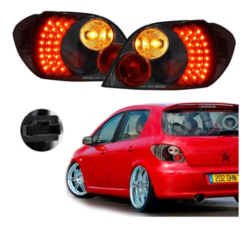 Calaveras Peugeot 307 Con Leds 2001-2006 (par)