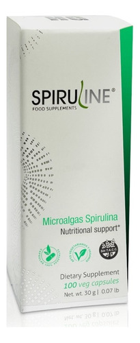 Spirulina Spiruline X 100 Capsulas - Vitamina A B1 B12 Hierro