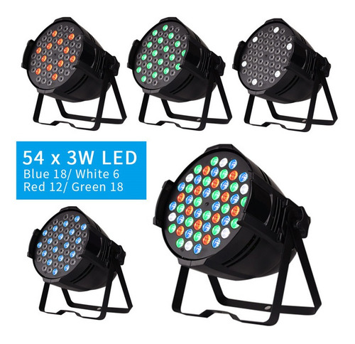 Foco Led Par 54x3w Led Rgbw