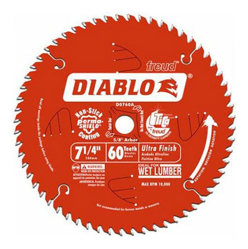 D0760 X Diablo Disco De Sierra Con Acabado Ultraliso, Atb