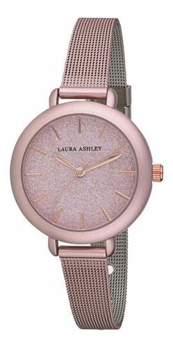 Reloj Mujer Laura Ashley La31069pk Cuarzo 36mm Pulso Rosado