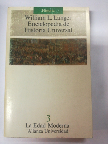 Libro Historia La Edad Moderna 3 William L Langer Encicloped