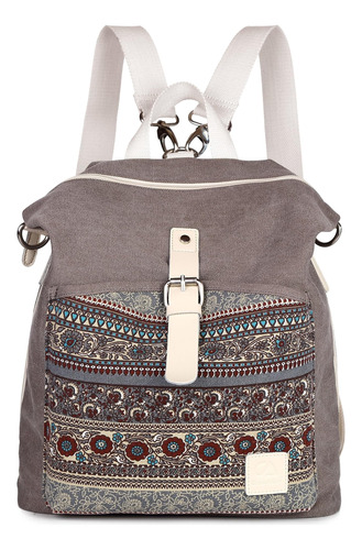 Arcenciel Mochila Mujer Mochila Lona Bolso Hombro (gris)