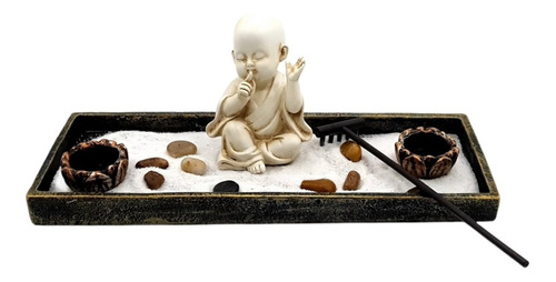 Buda Jardin Mini Zen Mudo Con Accesorio 31x12x11cm