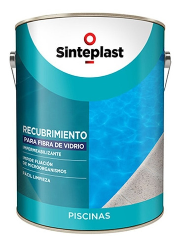 Pintura Para Piletas De Plastico Fibra Sinteplast 1 Lts Color Celeste