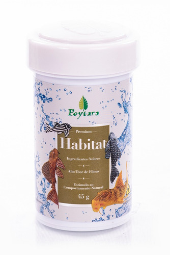 Poytara Habitat Cascudos - Pote 45g - Ração Peixes