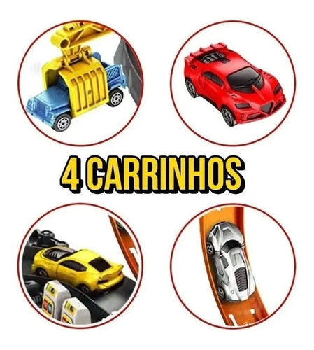 Pista Radical Infantil Carrinhos Posto De Gasolina Polibrinq