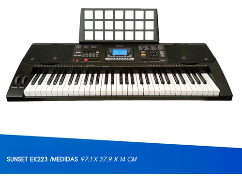 Teclado Organo Sensitivo Sunset Ek223 61 Teclas