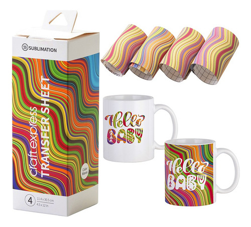 Transfer Sublimable Craft Express Pequeño Olas De Colores