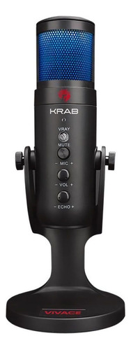 Microfone Krab Vivace Rgb - Preto