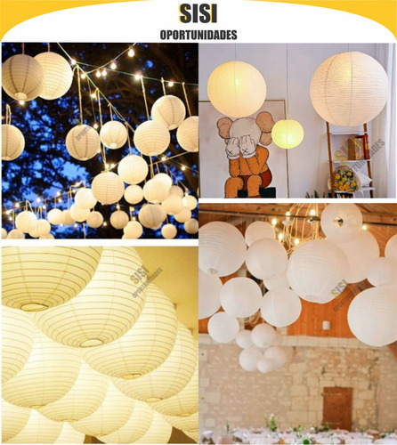 Lampara De Papel 40 Cm De Arroz China Globo Colores Farol