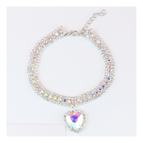 Collar De Diamantes Con Colgante De Amor Con Cuello De Gato