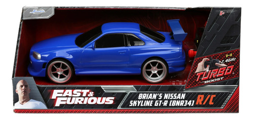 Rápido Y Furioso 1:24 Nissan Skyline De Brian Gt-r (bnr34) 