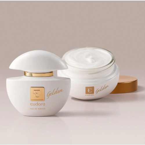 Kit Golden Perfume Edp 75ml + Creme Acetinado Corporal 250g