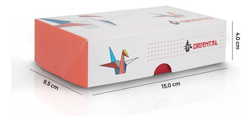 Caixa Para Sushi Delivery Oriental Origami Tamanho P 200 Und