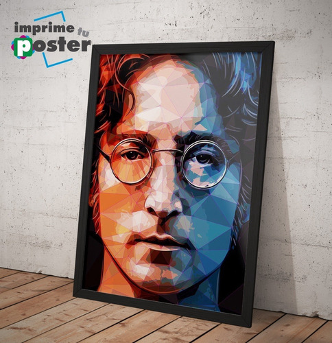 Cuadros John Lennon 33x43cm Marco Cn Vidrio Imprimetuposter