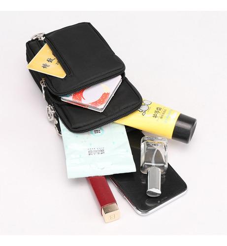 Ny Cartera Mujer Porta Celular Bolsa Ajustable Cierres