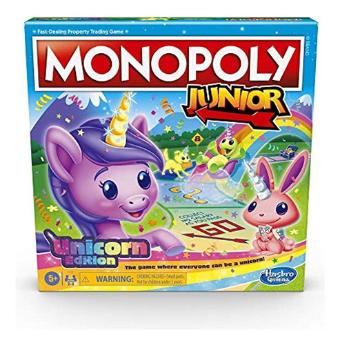 Monopoly Junior: Juego De Mesa De Edición Unicornio Para 2-4