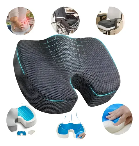 Almofada Anatômica Coccix Assento Lombar Gel Ergonômico Carr