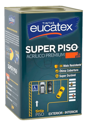 Tinta Eucatex Acrílico Pintura Super Piso Premium 18l Cores