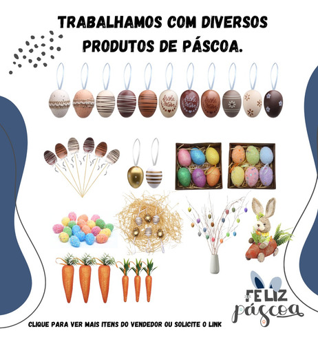 Coelho De Pelúcia Páscoa 25cm Cenoura Presente Várias Cores