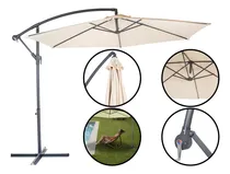 Comprar Ombrelone guarda sol de praia jardim lateral cor bege 3 metros Mor 009168