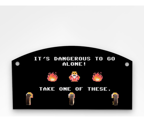 Porta Llaves De Pared Gamer It's Dangerous To Go Alone