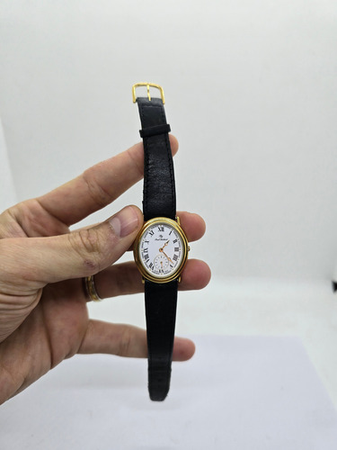 Reloj Paul Richard Baño Oro Cristal Zafiro Dama/unisex Suizo Negro Dorado Blanco (Usado)