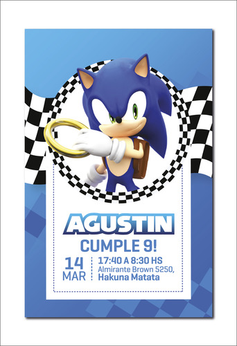 Invitación Digital Sonic Personalizada