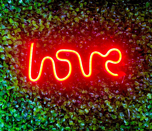 Luminária Parede Love Neon Led Decoração Luz 110v-220v