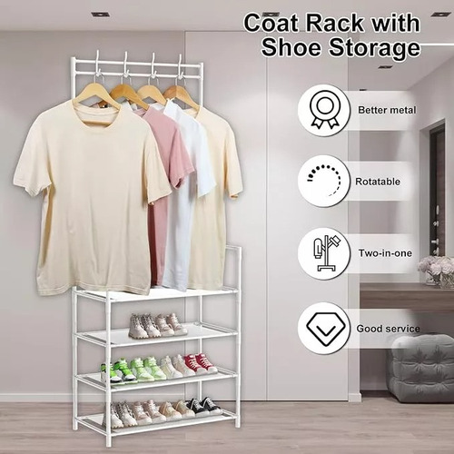 Rack Metálico Zapatera Perchero Zapatero Sencillo